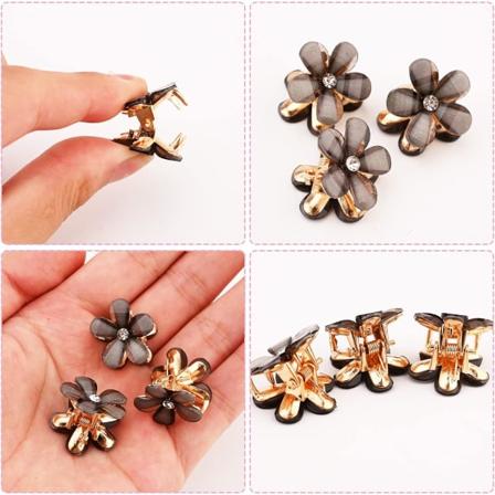 /#/10 stk. Mini hårklips (svart) Diamant hårklips, små hårklips/#/