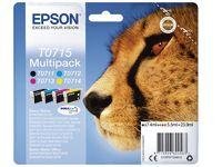 Epson T0715 Multipack - 4-pack - svart, gul, cyan, magenta - original - blekkpatron