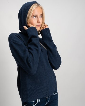 RYVLS Cloé Soft Knit Hoodie Blauw Hoodies Meisjes - Kids Brand Store