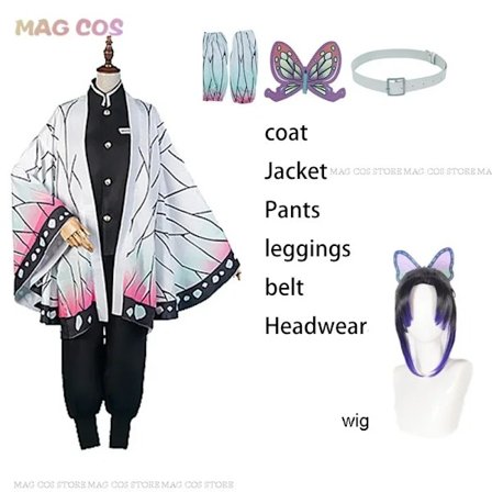 Shinobu Voksen Børn Kochou Anime Cosplay Kostume Kanae Cosplay Tøj Sommerfugl Klips Kvinder Uniform Slayer Kappe Halloween Outfit