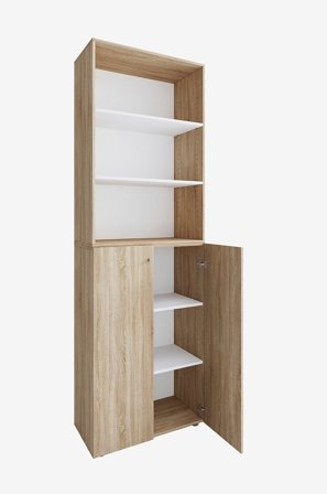 VCM - Vcm Skoskåp Lona 2Xl gångjärnsdörrar + hylla - Beige - Skoskåp - Från Homeroom