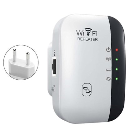 Trådlös WiFi-repeater 300 Mbps WiFi-förlängare Förstärkare Booster Routers 802.11N WPS Lång räckvidd WiFi-repeater Vit