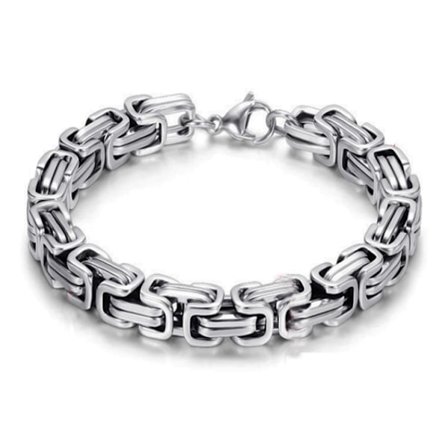 Grov Kejsarlänk / armband i Stål som håller färgen livet ut! 8mm