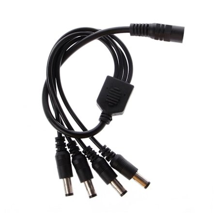 1 hun til 2/3/4/5 han stik 5.5x2.1mm port 12V til DC strømadapter splitter C