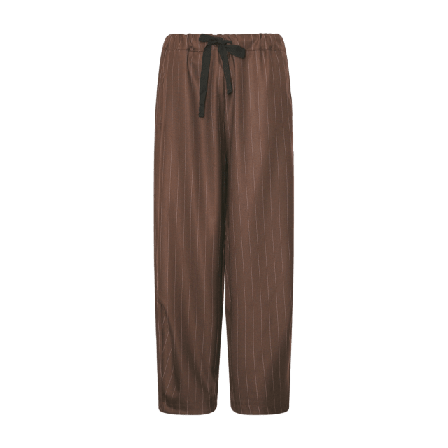 Tiffany Hailey, Pants - Brown Stripes Byxor Dam Brun L-XL