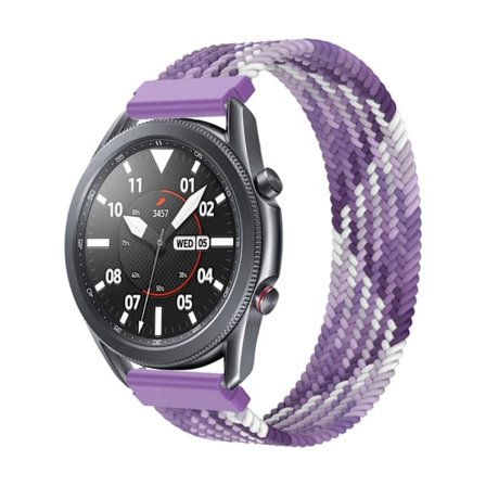 Samsung Galaxy Watch 3 (45 mm) klockarmband i elastisk nylon - Grape Purple Storlek: Xl