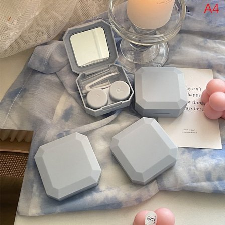 Candy Color Kontaktlinser Box Solid Color Portable