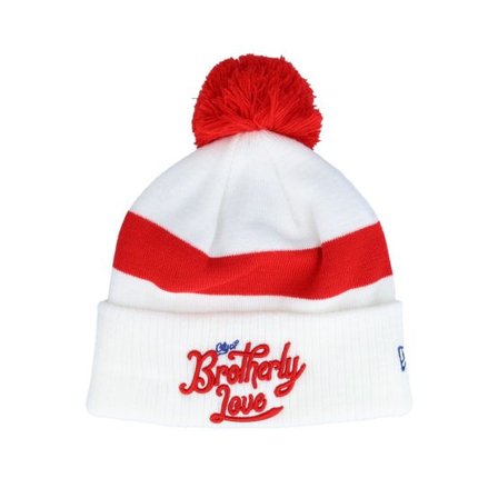 New Era - NBA Vit pom Beanie - Philadelphia 76ers Knit NBA City Edition 22 White Pom @ Hatstore