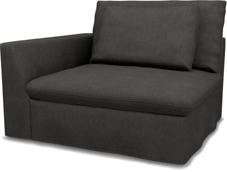 Mio - Överdrag till Bellora 1-sits modul med armstöd till höger, Espresso, Linne - Bemz