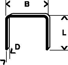 Bosch 1609200365 Klammer Typ 53, 100-pack 8 mm, Infästning