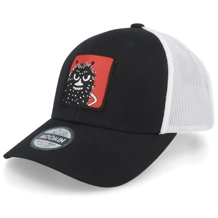 Moomin - Noir trucker Casquette - Stinky Red Patch Black/White Trucker @ Hatstore