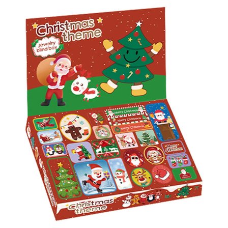 Adventskalender Armband Halsband DIY Handgjorda Pärlarmband Presentask Set för Barns Jullovsfester