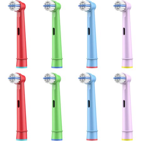 8-pack utbyteshuvuden för barn, kompatibel med Braun Oral B Kids eltandborste, extra mjuka borst, idealisk för barn