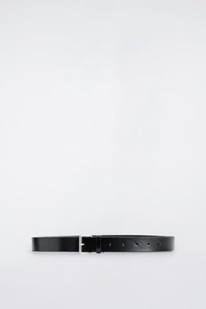 COS Men's Signature Leather Belt in Black