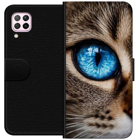 Kompatibel Tegnebogsetui til Huawei P40 lite Farverig spiralgalakse i rummet med stjerner, tåger og kosmisk lys