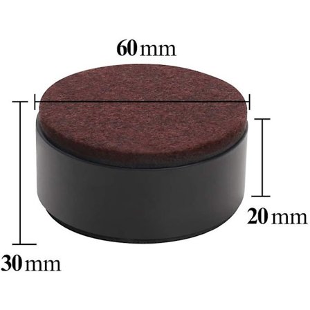 Huonekalujalka 3cm hiiliteräksinen huonekalun korotus, 6cm hiiliteräksinen sängyn korotus