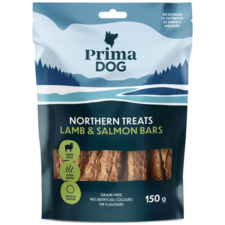 PrimaDog Northern Treats Lamm & Lax Bar 400 g