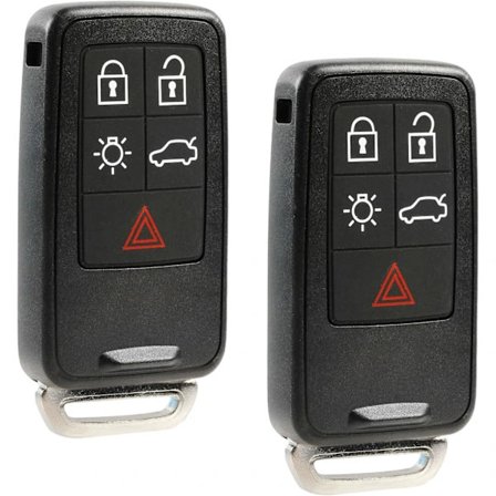 Avaimeton älykauko-ohjain auton avaimelle sopii Volvo S60 S80 V60 V70 XC60 XC70 (KR55WK49264), 2 kpl 5-painikkeisia x 2 5-painikkeisia x 2