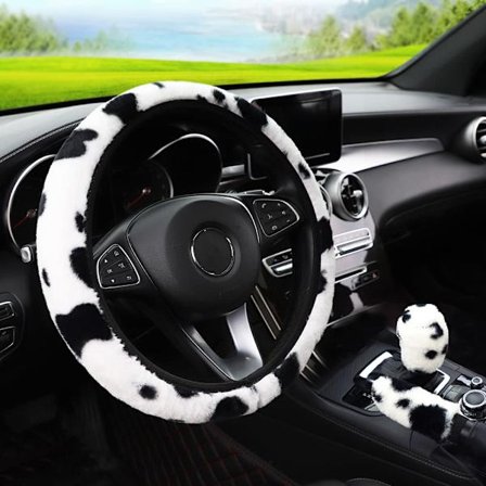 3 kappaletta yleismaailmallinen pehmeä auto-ohjauspyörän suojus käsijarruvaihteen ohjauspyörän suojus ohjauspyörän suojus talvi lämmin autotarvikkeet 