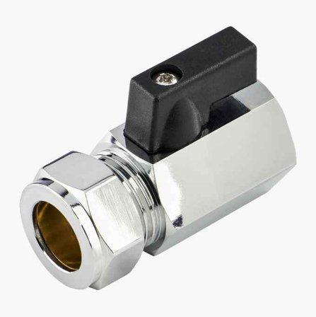 Minikulventil rak 12 x 1/2" - Biltema