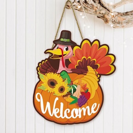 Thanksgiving 3D Ljusmålning Kalkon Väggdekoration, Ny Am