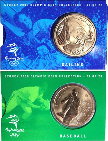 OL 2000 Bronzemønt-kollektion Baseball/sejlsport