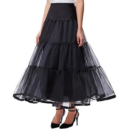Dam Ankel Långa Underkjolar Kjolar Bröllop Halv Slips Krinoliner Underskirt