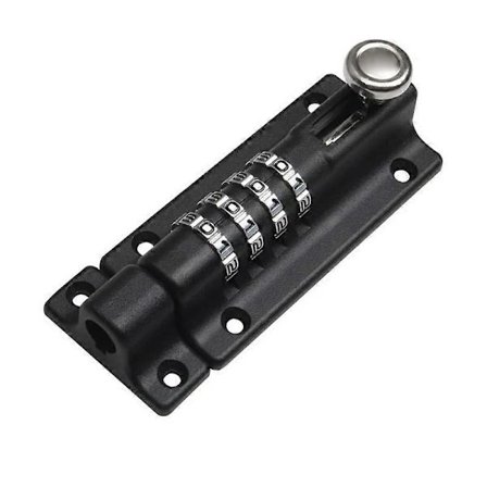 Kodat Dørlås, 4-hjulet Omkodeligt Vandtæt Grindlås Nøglefrit Kombinationslås med Høj Sikkerhed Envejs Skruer til Skure/Lader