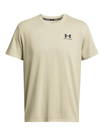 Ua M Logo Emb Heavyweight Ss Sport T-shirts Short-sleeved Beige Under Armour