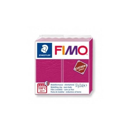 Polymerlera - Fimo - Lädereffekt - Lila - 57gr - För vuxna och barn från 8 år