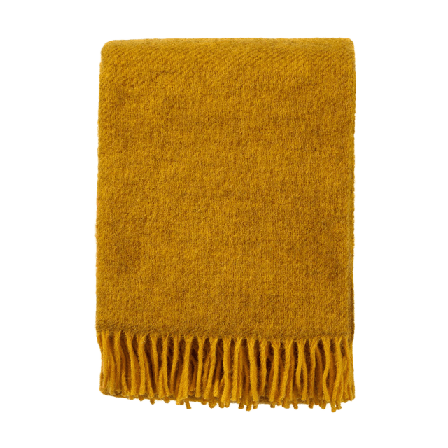 Klippan Ullpläd Gotland Filtar & plädar Gul 130X200