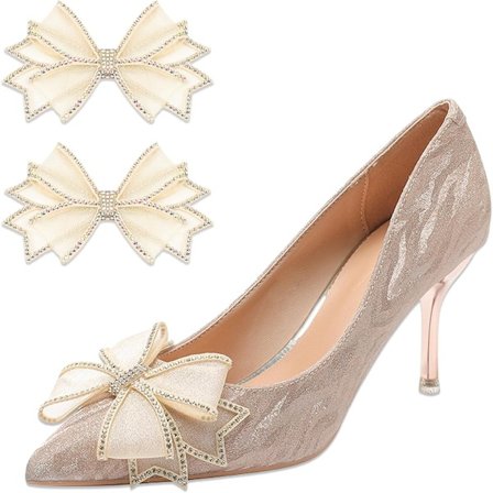 Sko Clips til Kvinder Kjole Sko - Aftagelige Rhinestone Sløjfe Sko