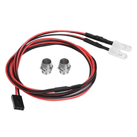 2S 5mm LED-lys til 1/10 skala RC Drift Bil Køretøj Rødt Lys 12V