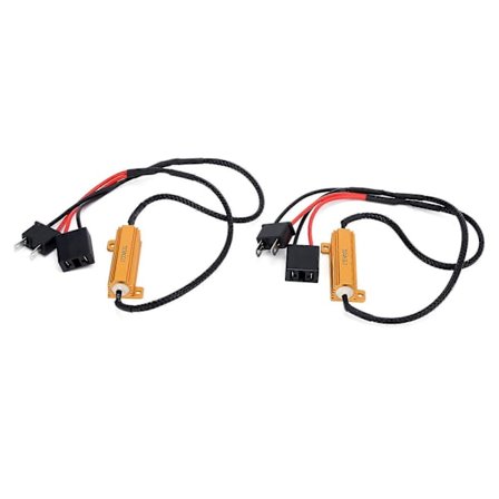 2 stk. H7 LED-dekoder 50W 6ohm Lastmotstand Flash Feilfri Avlyser for Bilfrontlykt Blinklys
