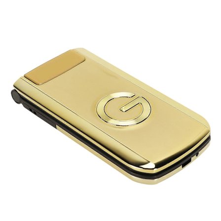 Flip Senior Telefon Stor Font Stor Skärm Högljudd Telefon Mobiltelefon med Ultralång Standby Dubbla Kort Dubbel Standby G9000 Guld US 100-240V