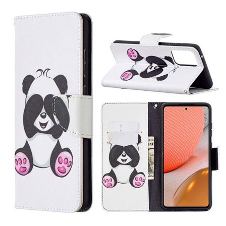 Wonderland Samsung Galaxy A72 5G Flip etui - Panda