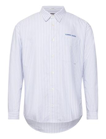 Tjm Stripe Classics Shirt Ext Blue Tommy Jeans