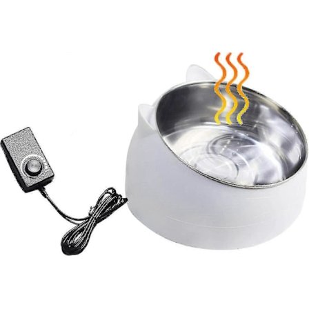 Opvarmet Vandskål, Rustfrit Stål Hundeskål, Opvarmet Vandskål Til Hunde, Opvarmet Frostbeskyttelse Drikkeskål