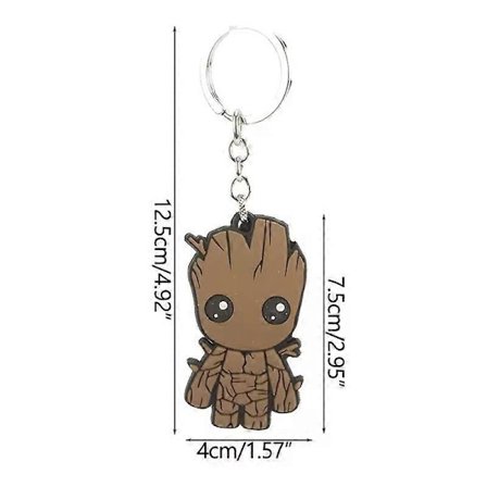 11 Forskjellige Groot Nøkkelring Dekor Håndverk Tre Mann Baby Anime Hengende Figur Leker Nøkkelanheng Veske Dekor Anheng Gave