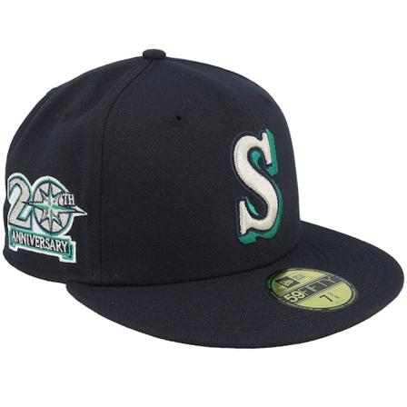 New Era - Seattle Mariners Ecology 59FIFTY Anniversary 20 Poly Navy/Pink Fitted Fitted Black Cap - MLB @ Hatstore