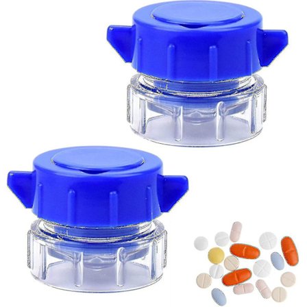 2 st Tablettkrossare för tabletter, Tablettkrossare för medicin, Medicinkrossare för barn med inbyggd tablettburk