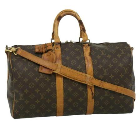 Louis Vuitton Vintage, Pre-owned Canvas travel-bags Bruin, Dames, Maat:ONE Size,leer