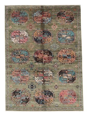 Shabargan Tæppe Moderne Brun/Mørkegul (Uld, Afghanistan)