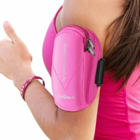 Natløb Sport Løb Mobiltelefon Armtaske Fitness håndledstaske Åndbar reflekterende armrem Udendørs ridearmstrop T-taske, to stykker (Rose R