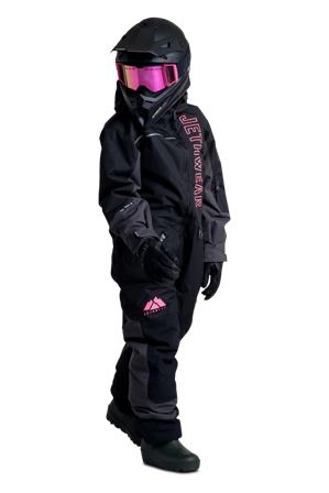 Sneeuwpak Jeugd JETHWEAR Odin & Olivia Zwart/Roze 98-104