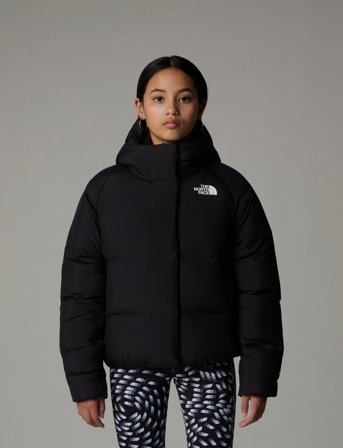 The North Face G North Down Hooded Jacket - Black - 123-134