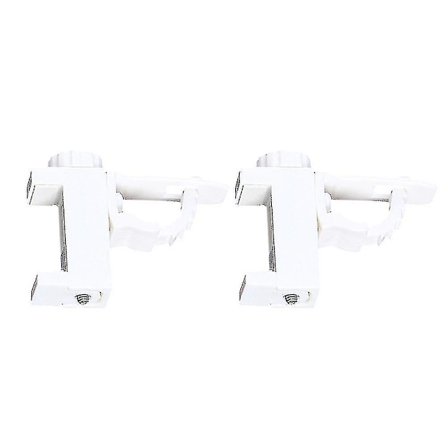 2 stk. ABS Plast Klips-på Kroker Justerbare Hengende Kroker Universelle Gardinstang Klips For Hjem Soverom Stue (hvit)