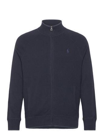 Textured Cotton Full-Zip Sweater Tops Sweatshirts & Hoodies Sweatshirts Navy Polo Ralph Lauren