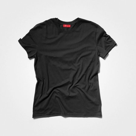 Schwarzes Herren-T-Shirt Recycelte Baumwolle, 100% zirkulär, XS