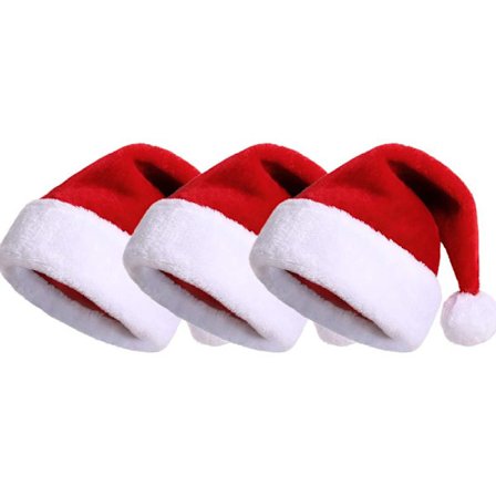 Julemandshue - Jul Fortykket Behagelig Fløjlshue til Børn Drenge Piger